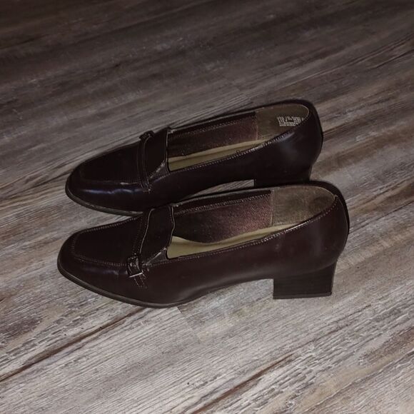 Soft style by Hush puppies dark brown dress shoes Sz 7.5 - Picture 3 of 7